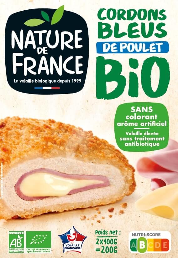 Cordon bleu de poulet bio Nature de France