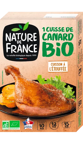 Emballage cuisse de canard bio Nature de France