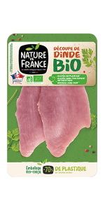 Emballage escalope de dinde bio Nature de France