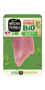 Emballage escalope de dinde extra fine bio Nature de France
