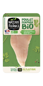 Emballage Escalope extra fine de poulet bio Nature de France