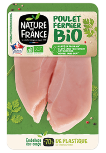 Emballage filet de poulet bio Nature de France