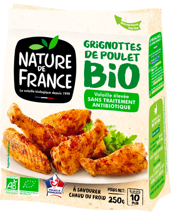 Grignottes de poulet roti bio Nature de France