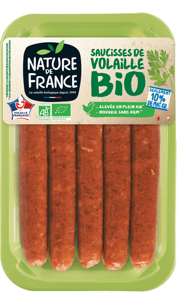 Merguez de volaille bio Nature de France