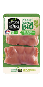 Emballage steak de poulet bio Nature de France