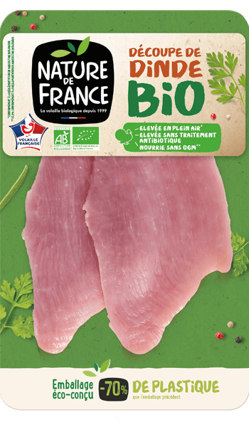 Escalope de dinde bio Nature de France