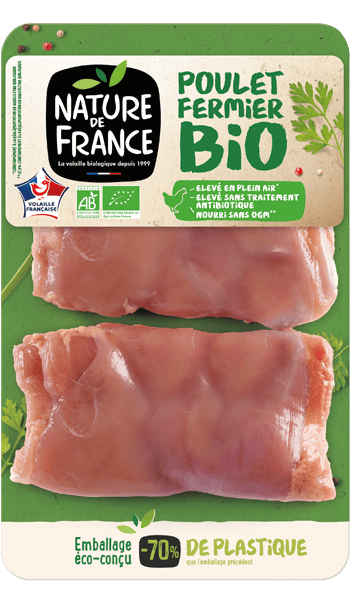 Steak de poulet bio Nature de France